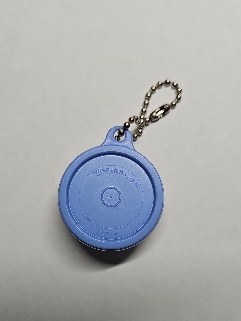 Tupperware Light Blue Bowl Keychain Charm